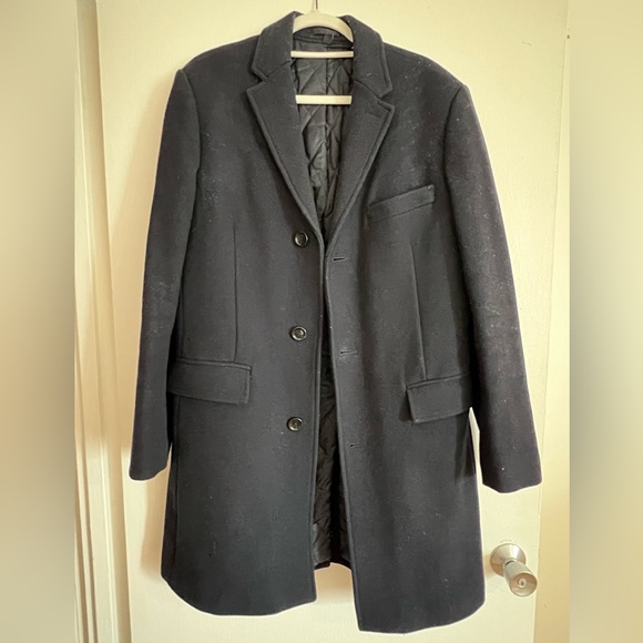Navy Topcoat by JCrew - Picture 1 of 2